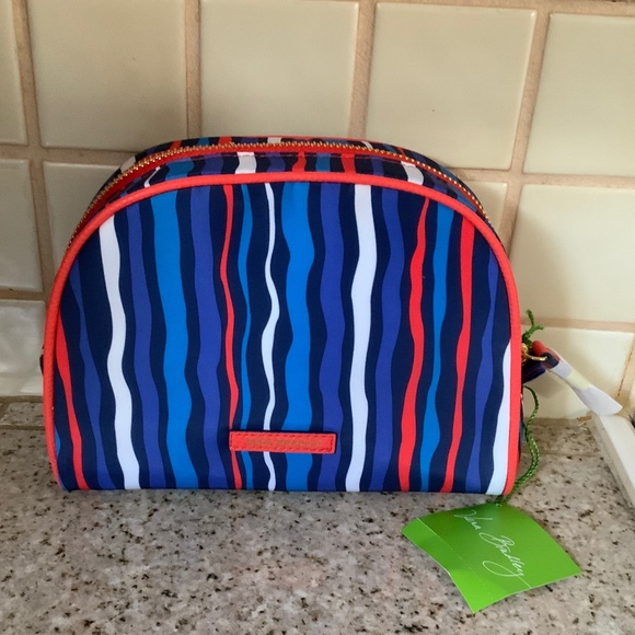 Vera Bradley Handbags - VERA BRADLEY cobalt stripe cosmetic purse